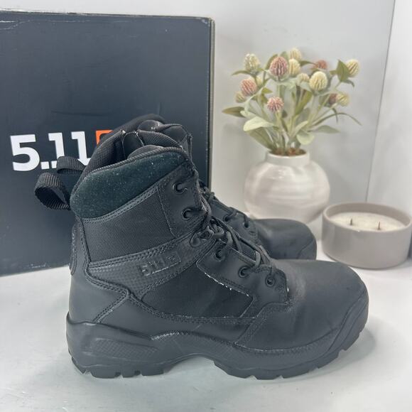 5.11 Tactical A.T.A.C. 2.0 6” Combat Lace Up Zip Boots Black 12394ABR Men's 10 - Picture 4 of 9